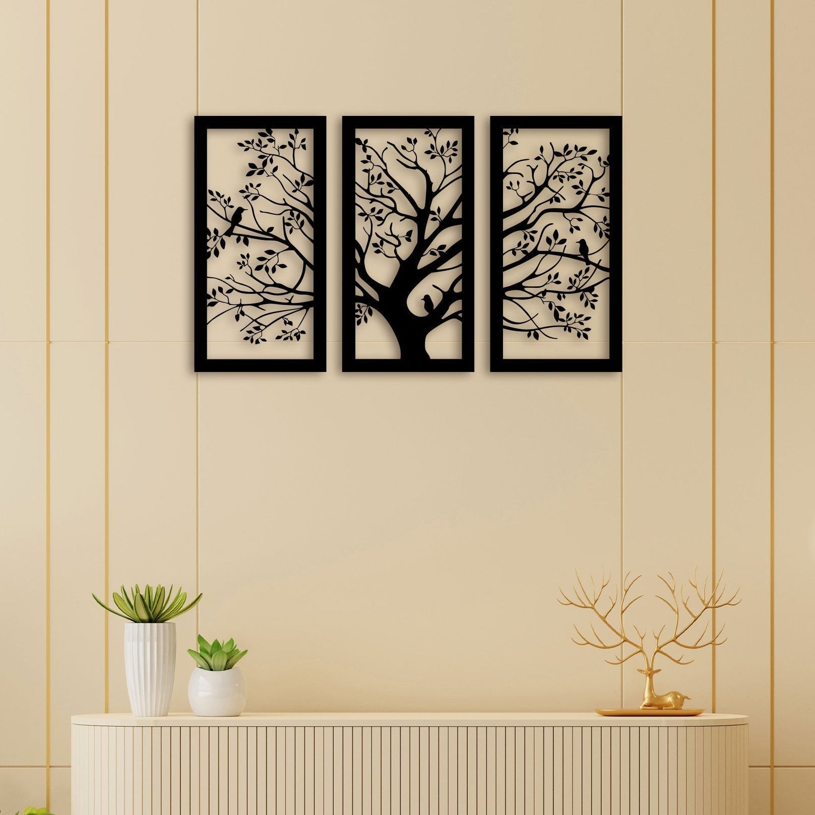 3 Piece Big Tree Wall Art