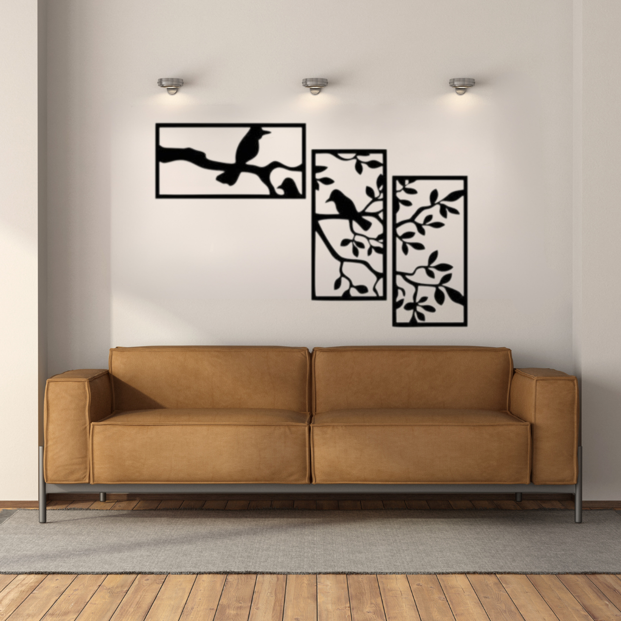 Birds On Branch 3 PCS Frame Wall Art