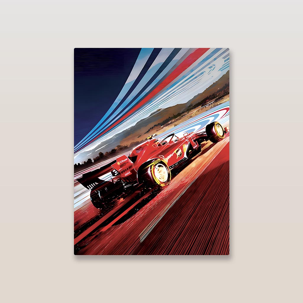 Ferarri F1 Metal Poster