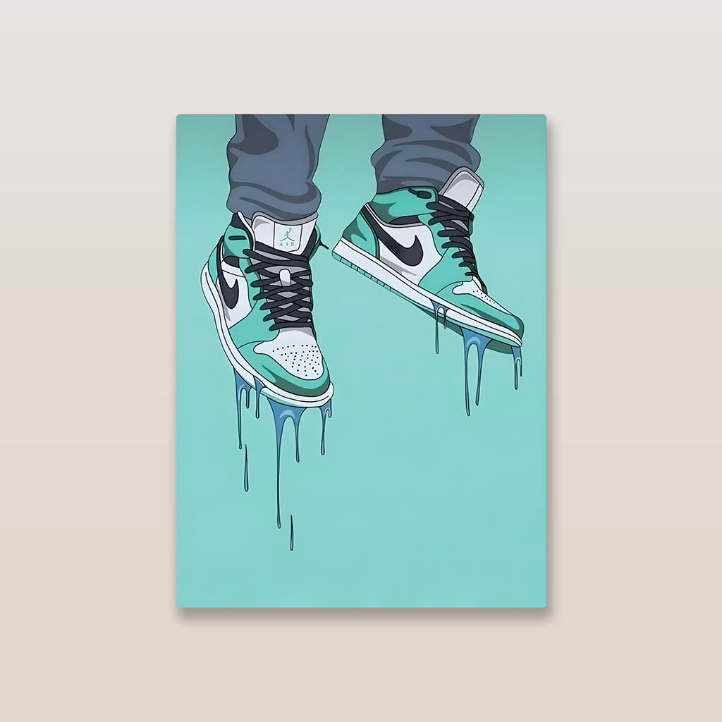 Drippy Jordans Metal Poster