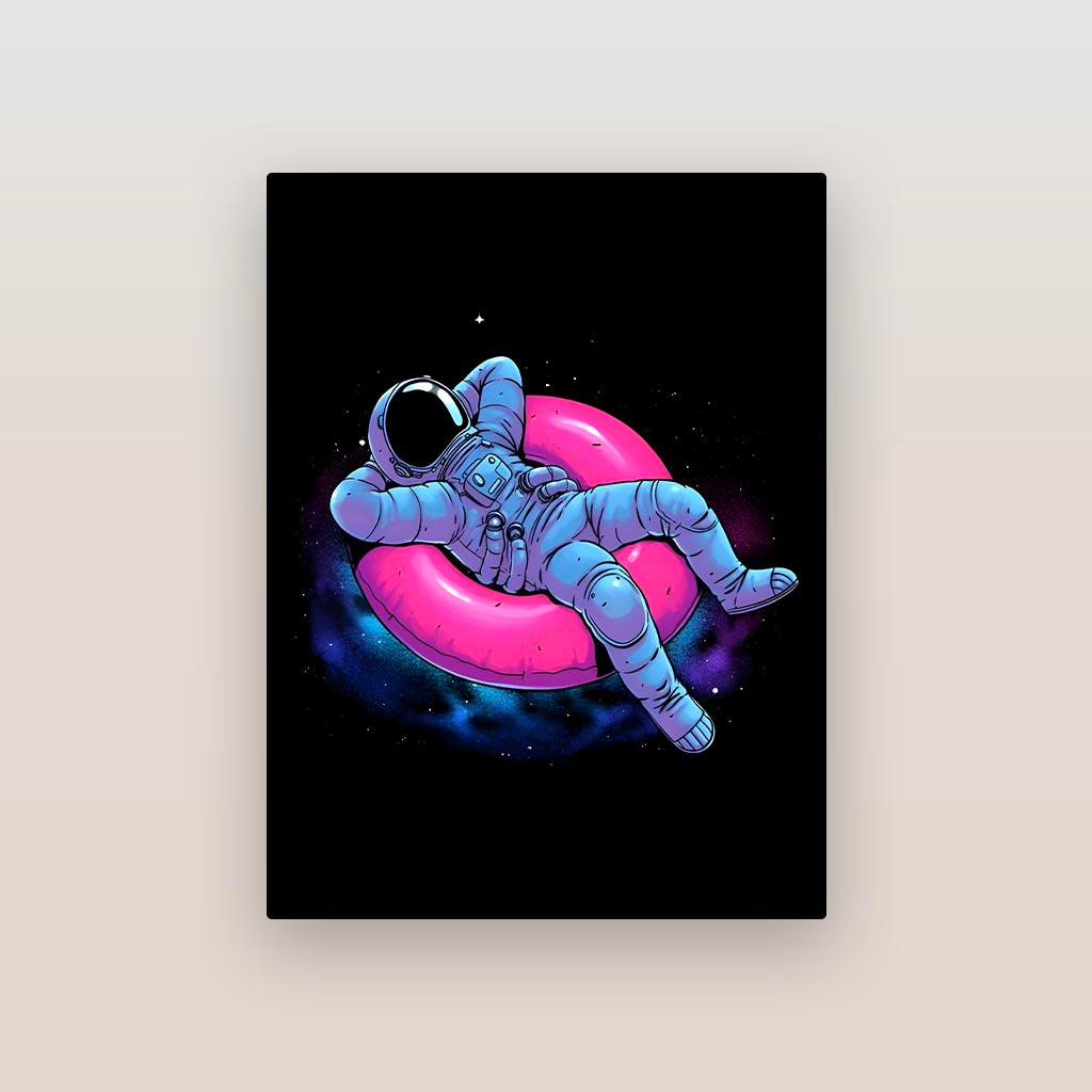 Chill Astronaut Metal Poster