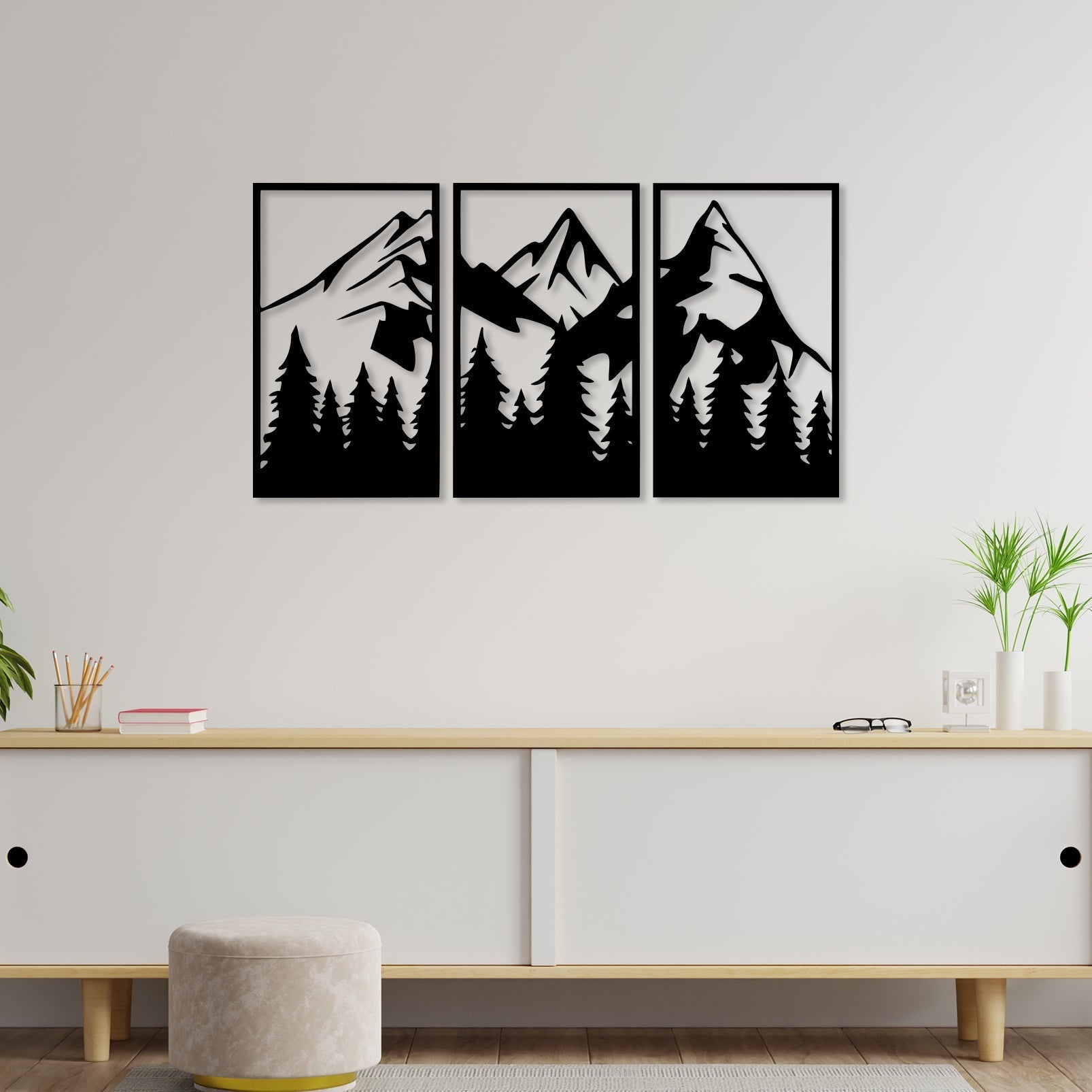 3 Piece Mountain Wall Art