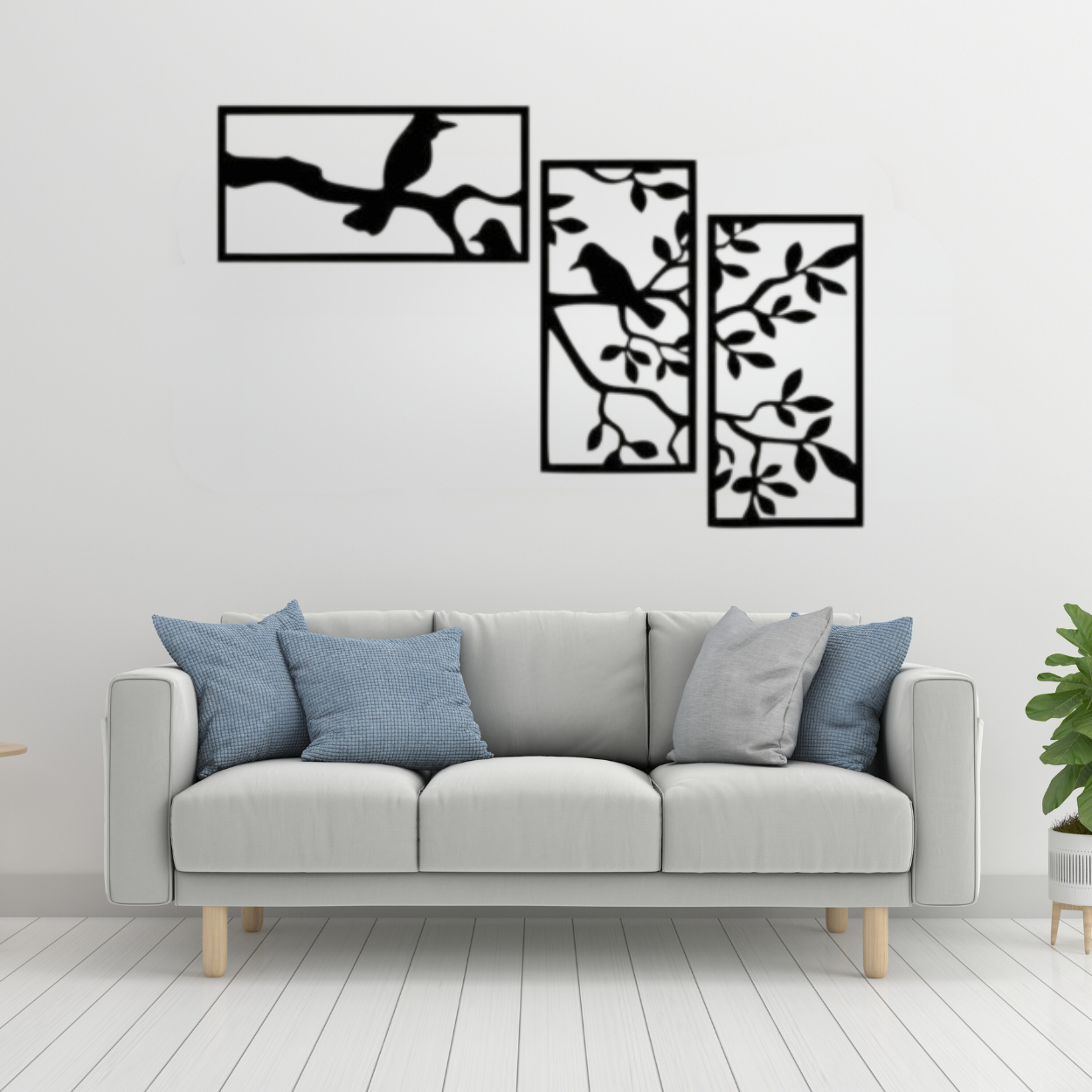 Birds On Branch 3 PCS Frame Wall Art