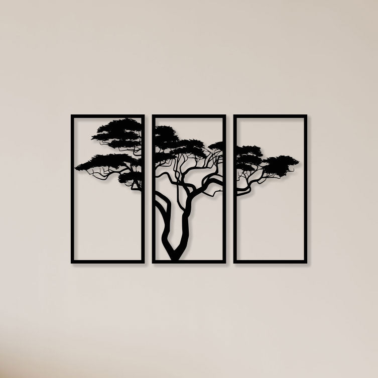 3 Piece Bonsai Tree Wall Art