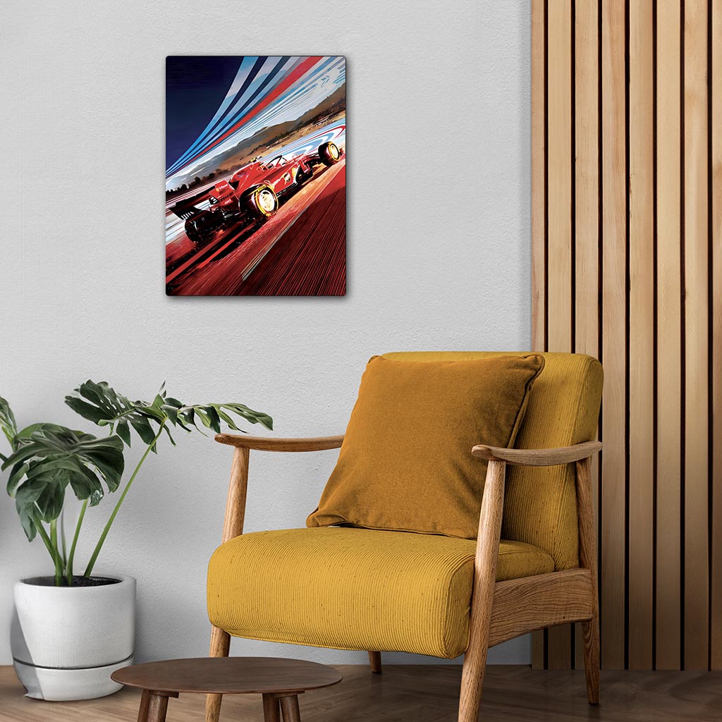 Ferarri F1 Metal Poster