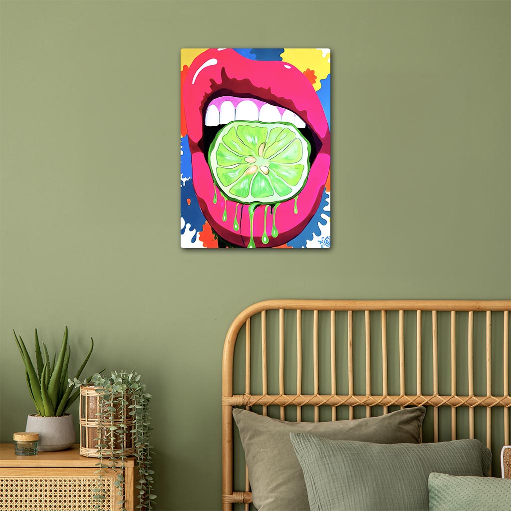 Drippy Lime Metal Poster