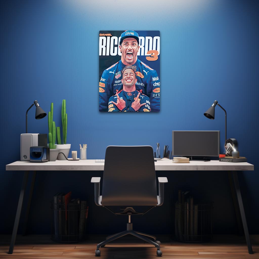 Daniel Ricciardo F1 Metal Poster