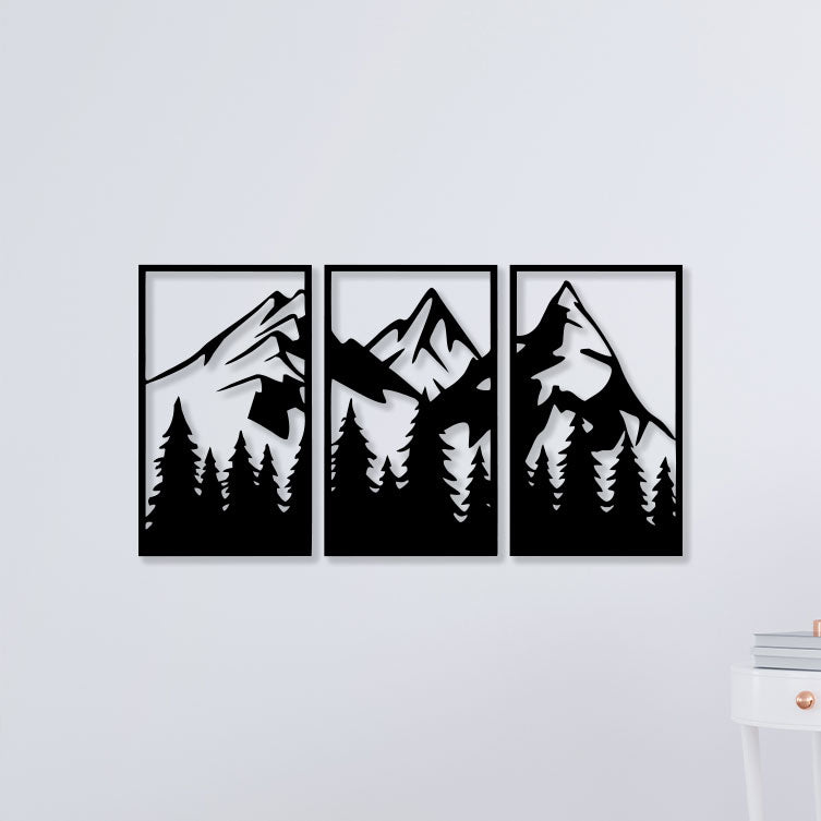 3 Piece Mountain Wall Art