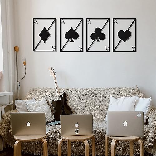 Full Aces 4 PCS Set Wall Art