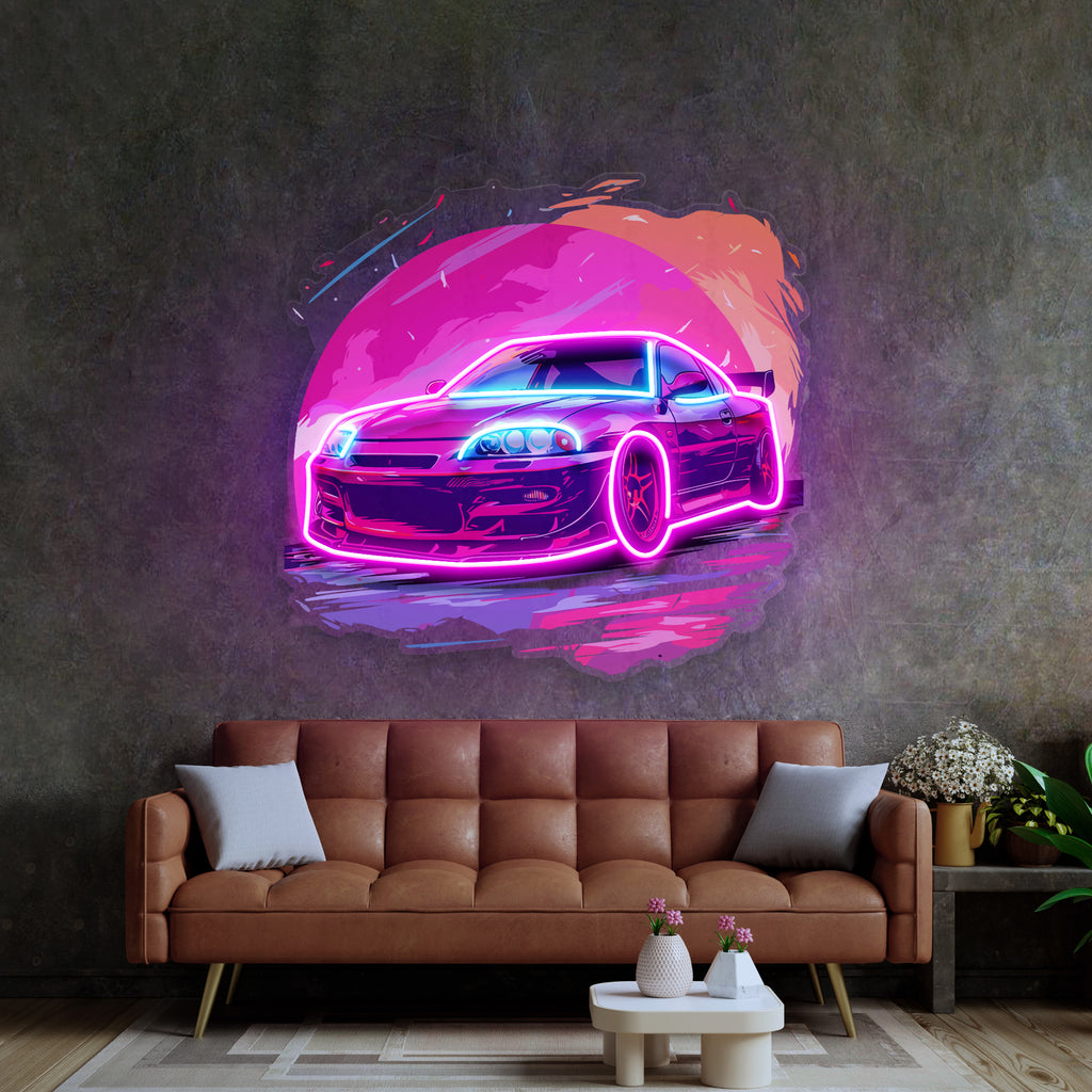 Colorful Car LED Neon Sign Light Pop Art