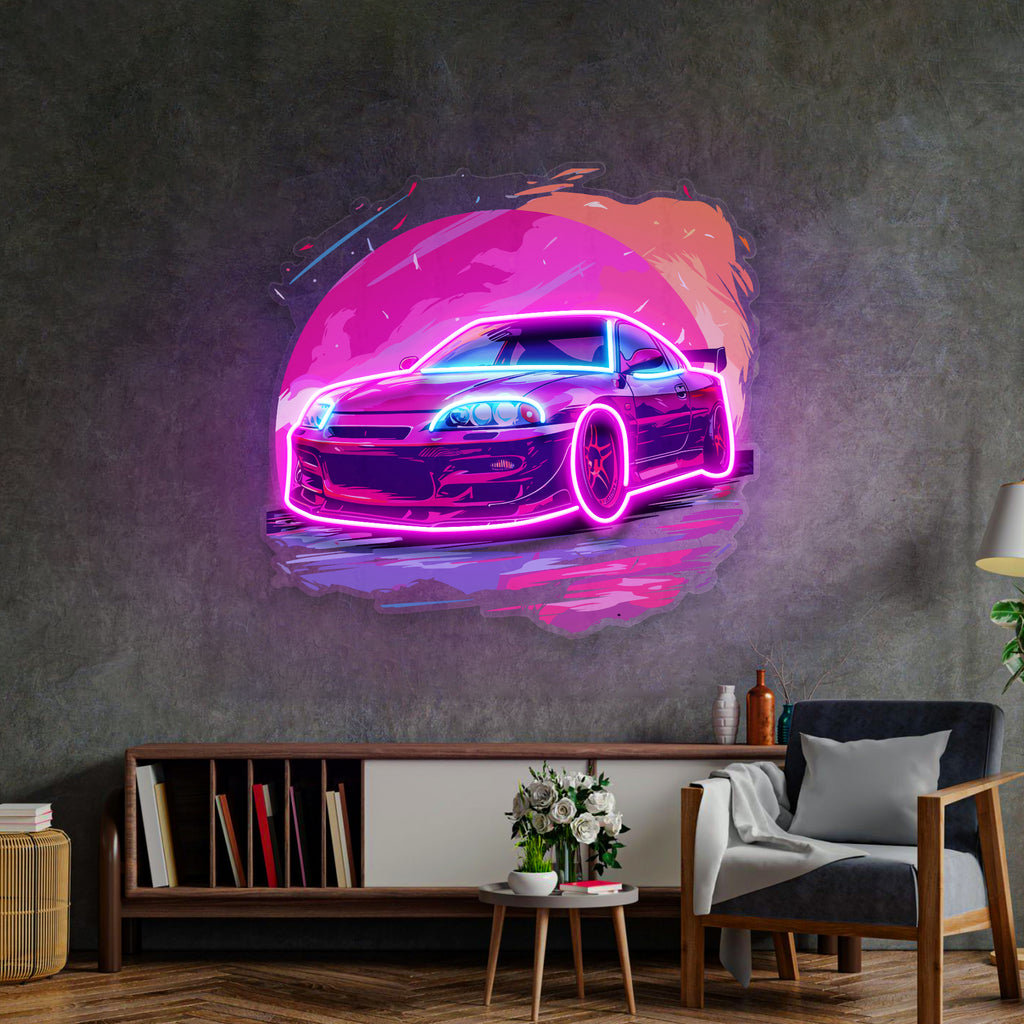 Colorful Car LED Neon Sign Light Pop Art