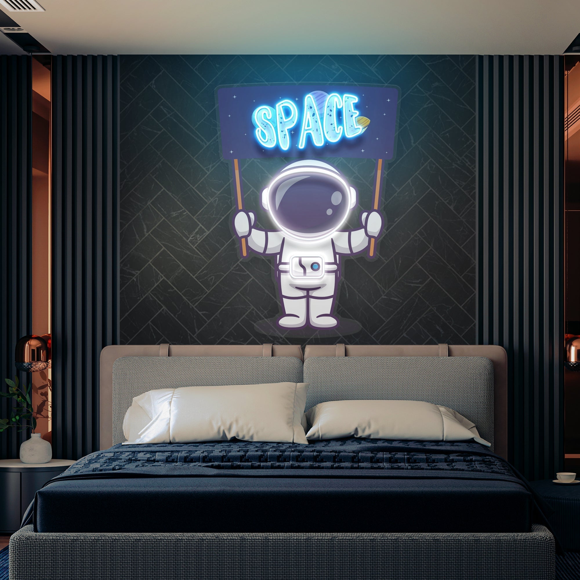 Astronaut Board Artwork Led Neon Sign Light