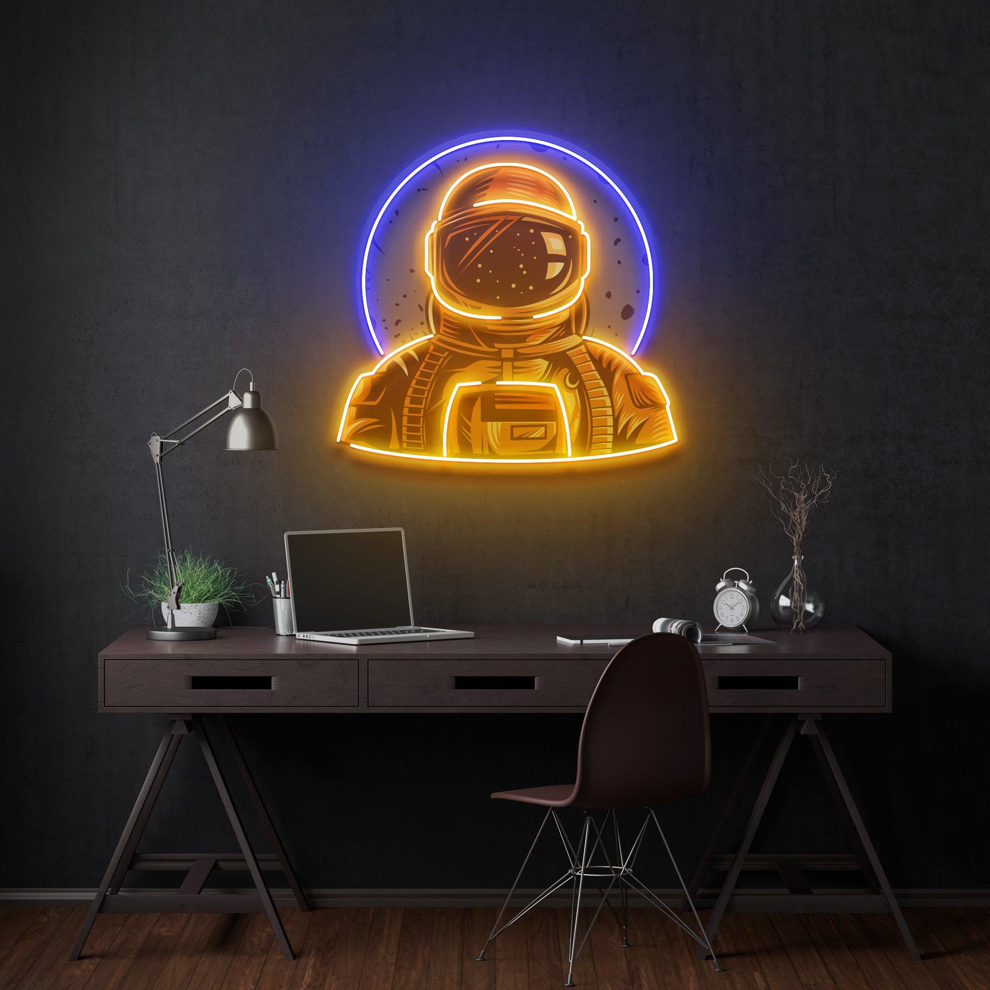 Astronaut Emblem Led Neon Acrylic Artwork