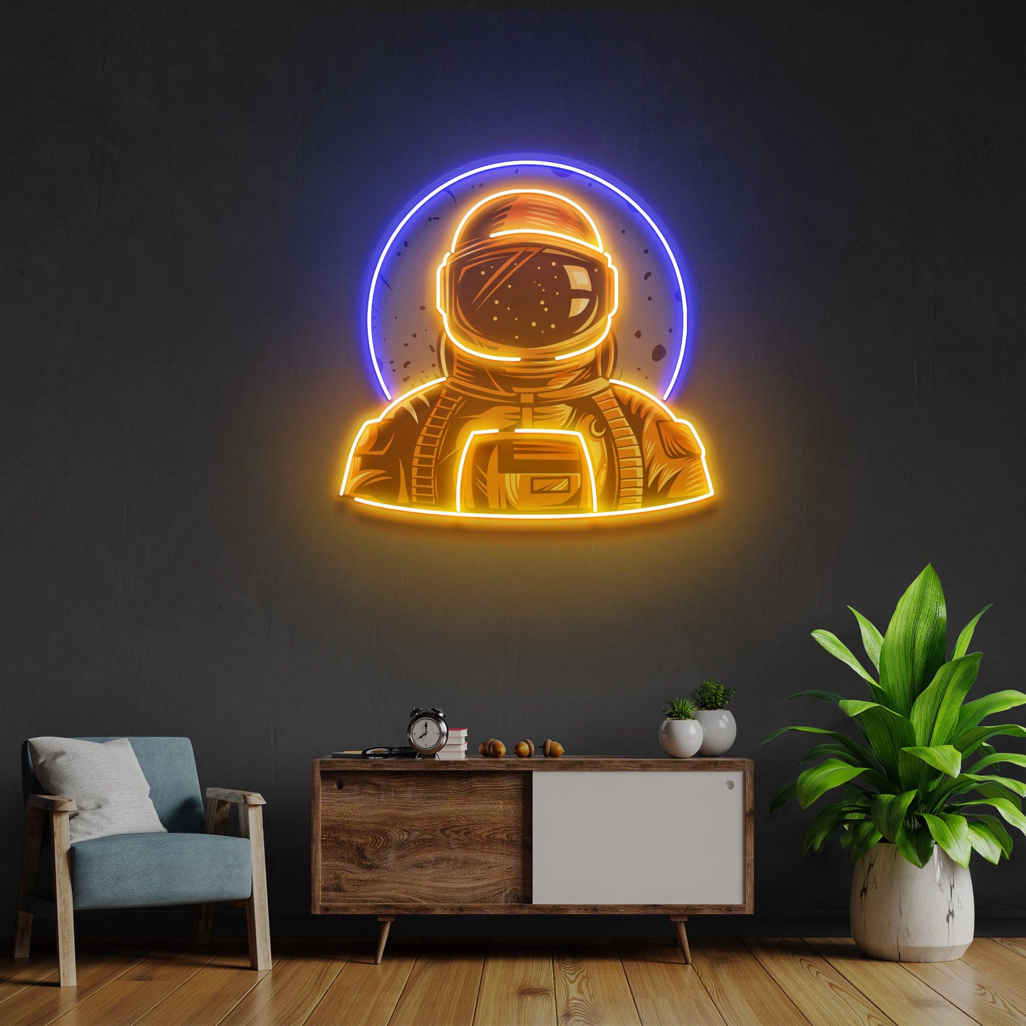 Astronaut Emblem Led Neon Acrylic Artwork