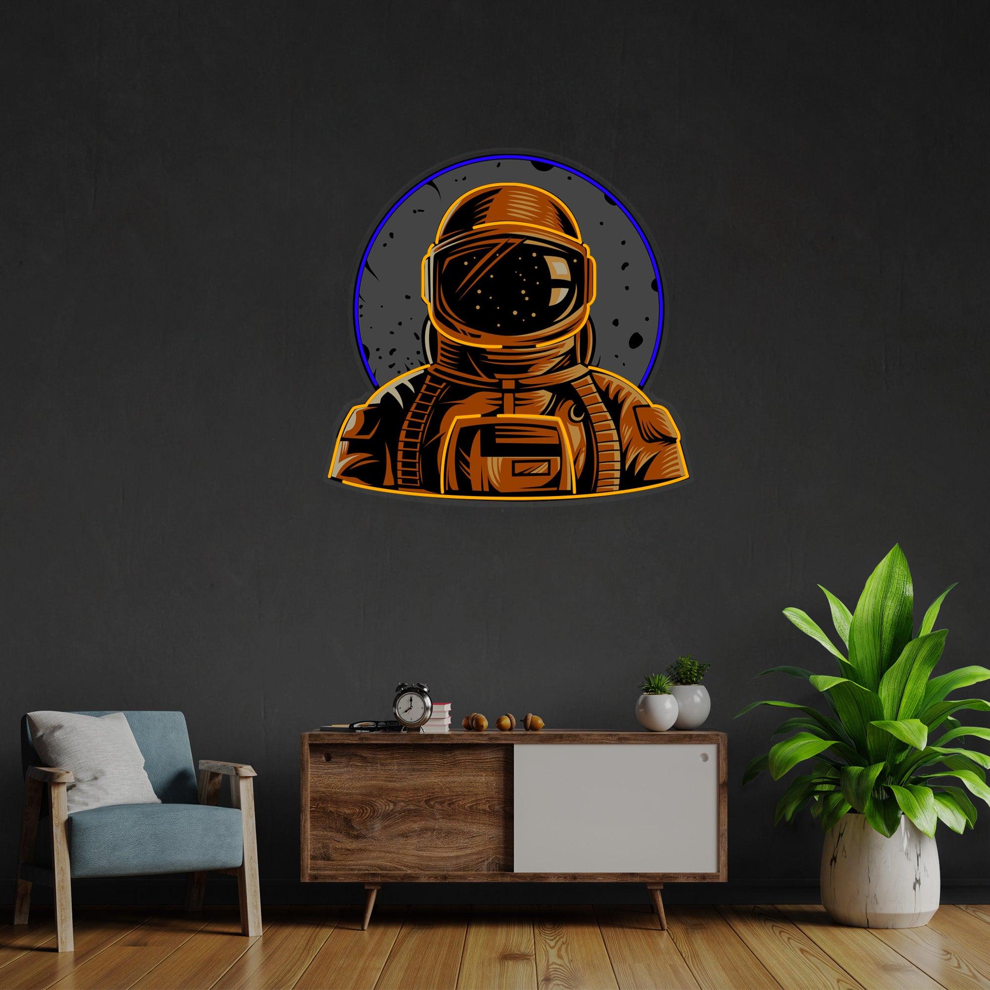 Astronaut Emblem Led Neon Acrylic Artwork