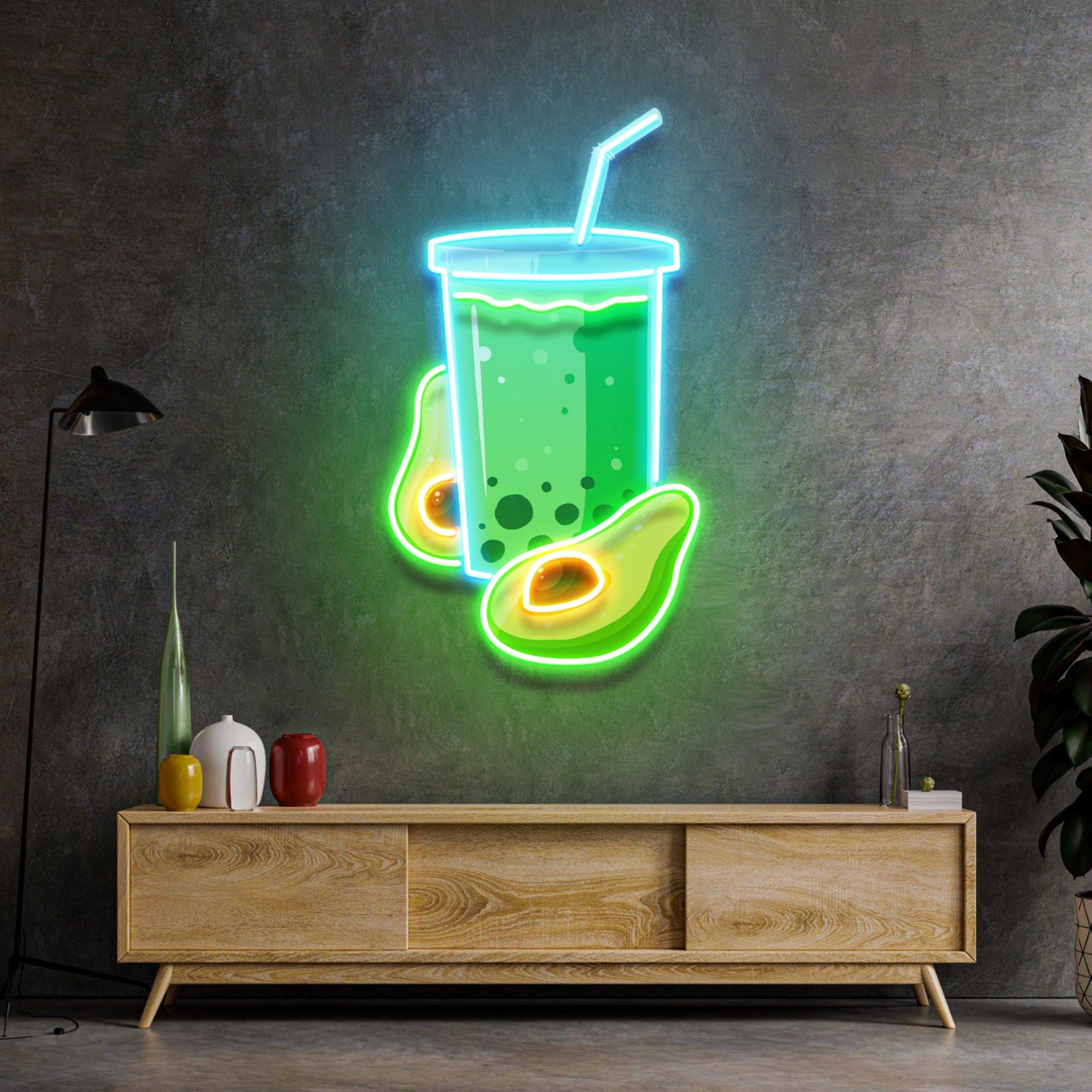 Avocado Smoothie Led Neon Acrylic Artwork