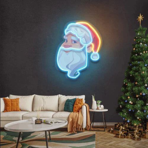 Big Beard Santa Led Neon Sign Light