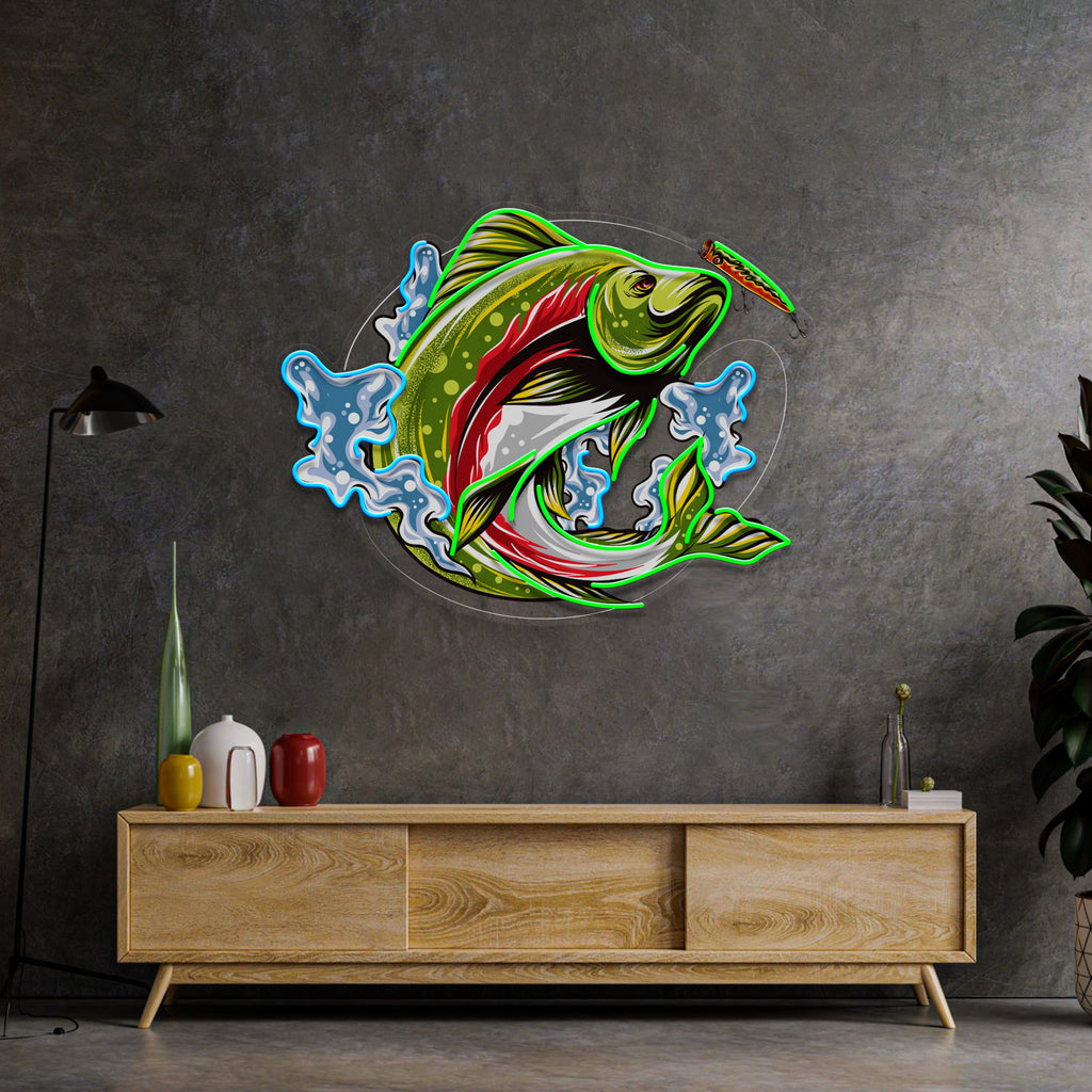 Big Wave Fishing LED Neon Sign Light Pop Art