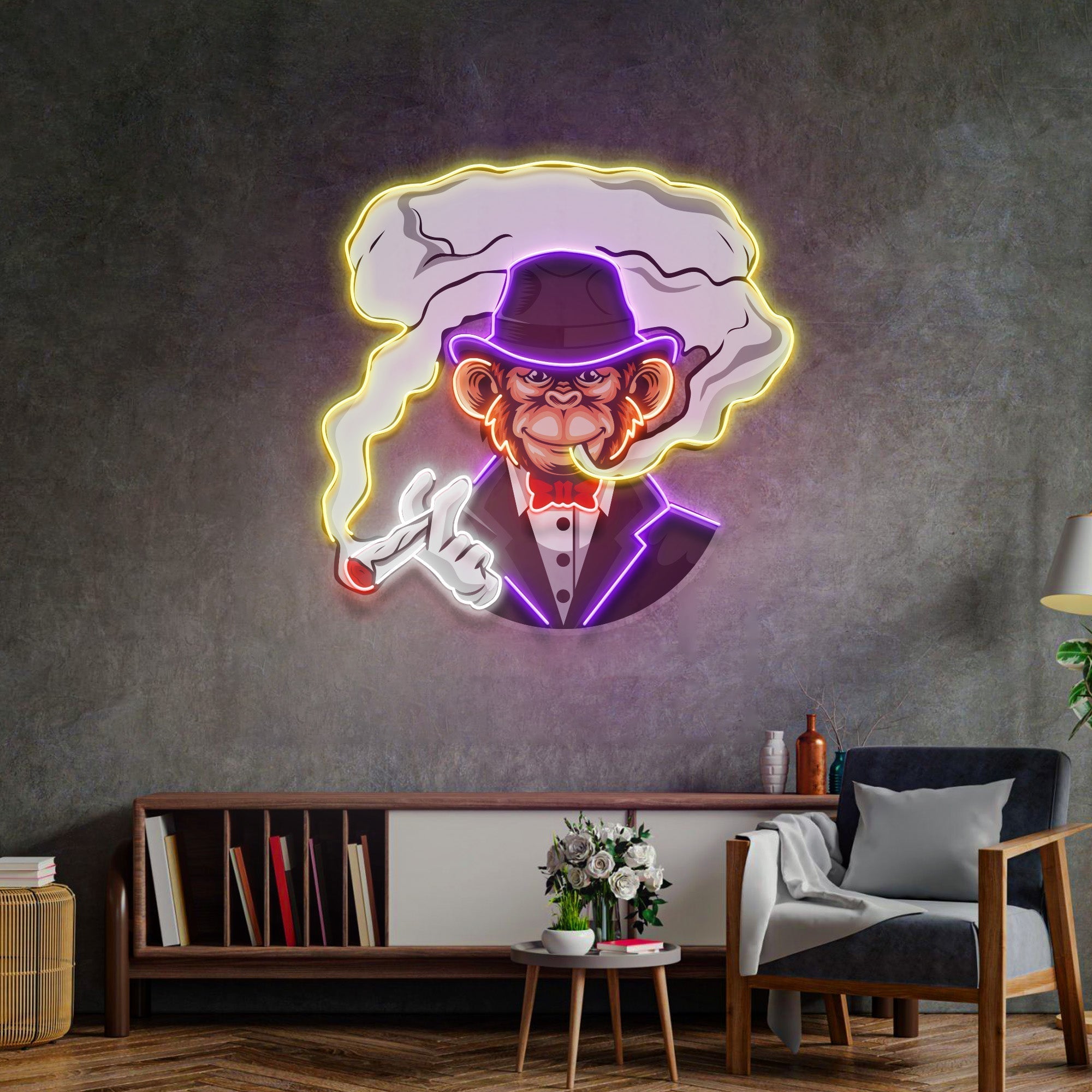 Boss Monkey LED Neon Sign Light Pop Art