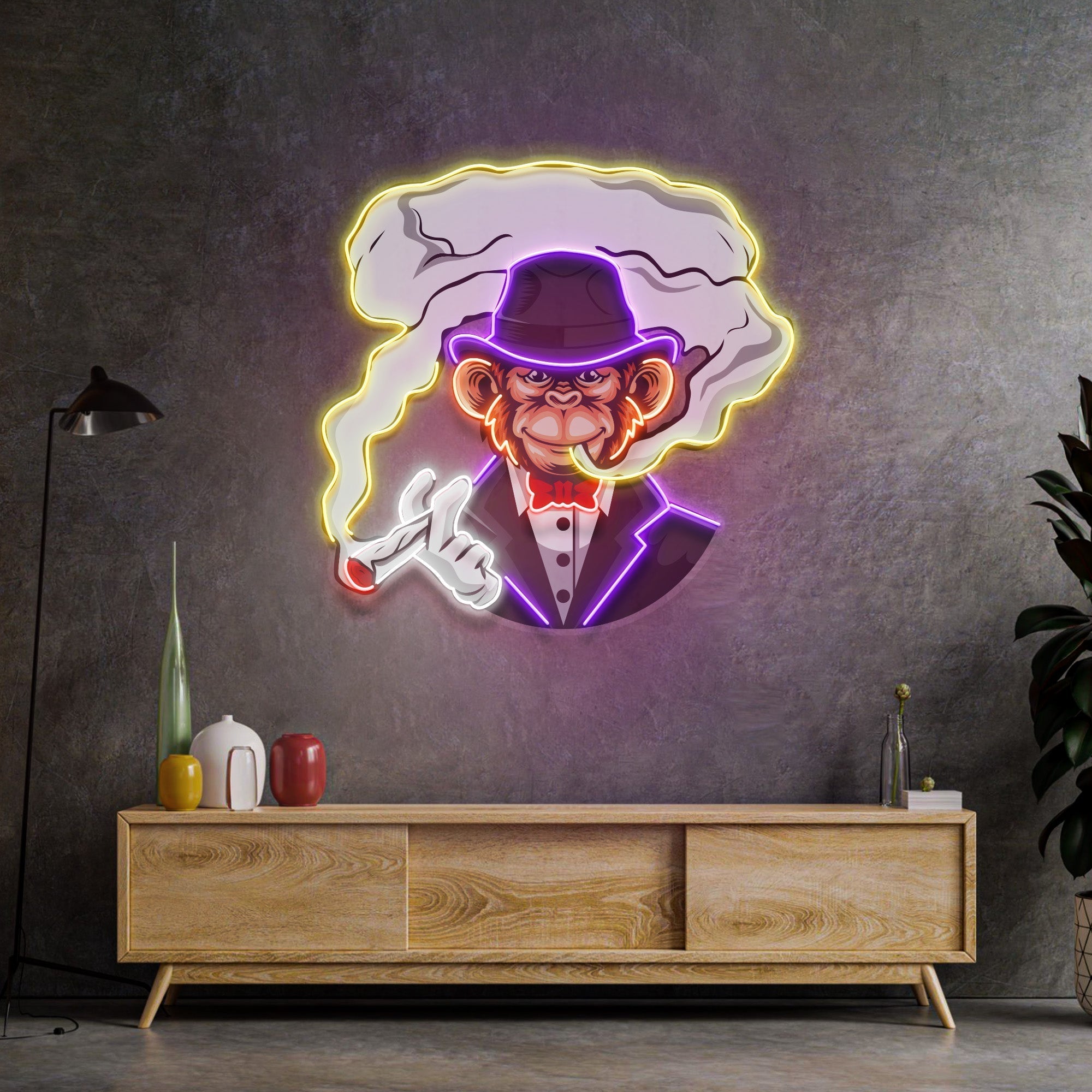 Boss Monkey LED Neon Sign Light Pop Art