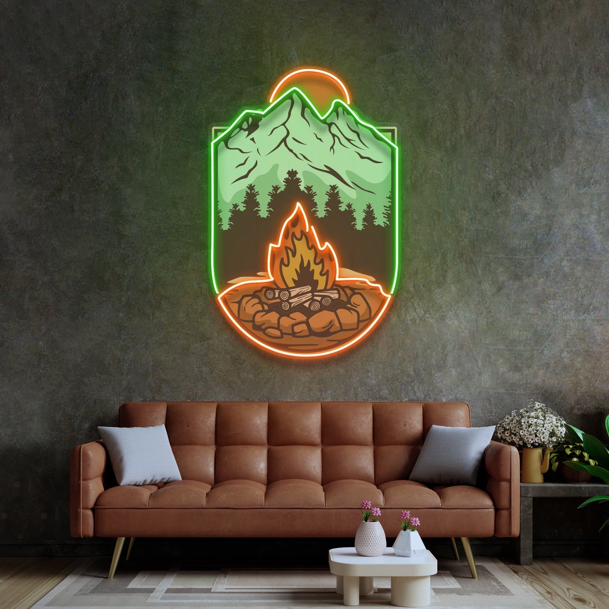 Campfire LED Neon Sign Light Pop Art