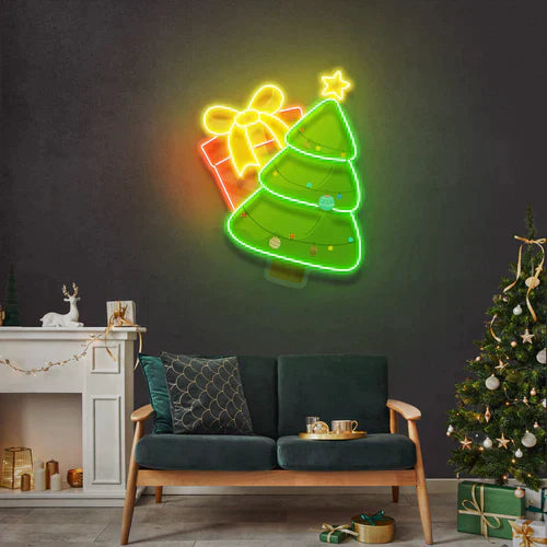 Christmas Tree Gift Led Neon Sign Light