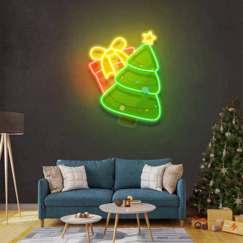 Christmas Tree Gift Led Neon Sign Light