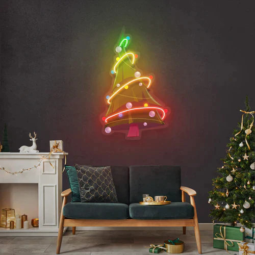 Colorful Christmas Tree Art Work Led Neon Sign Light