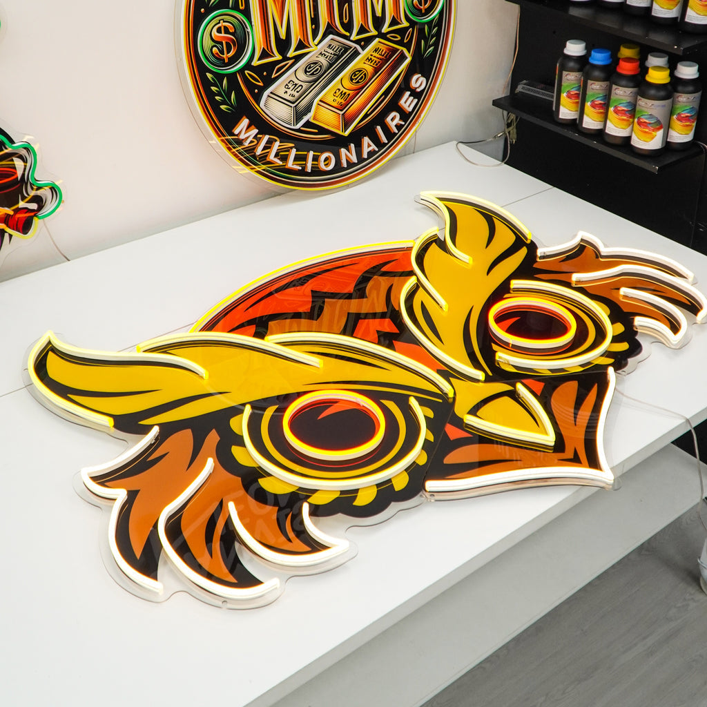 Brown Owl LED Neon Sign Light Pop Art