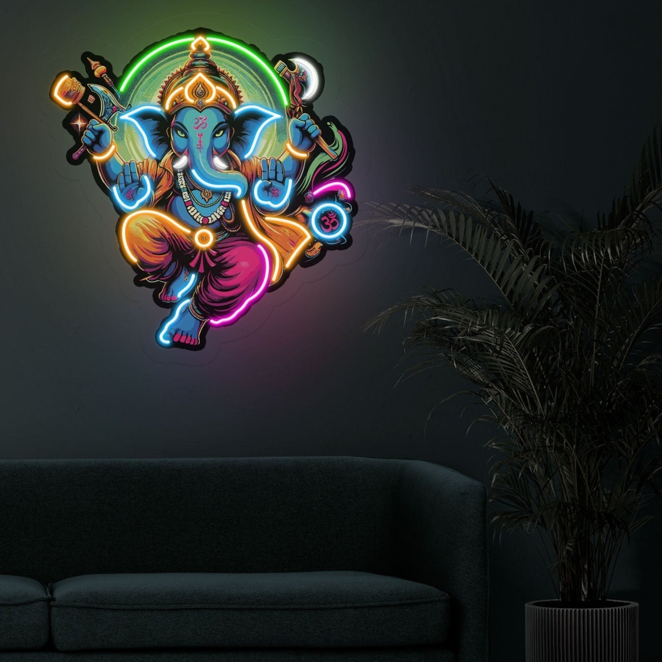 Lord Ganesh Neon Sign Artwork