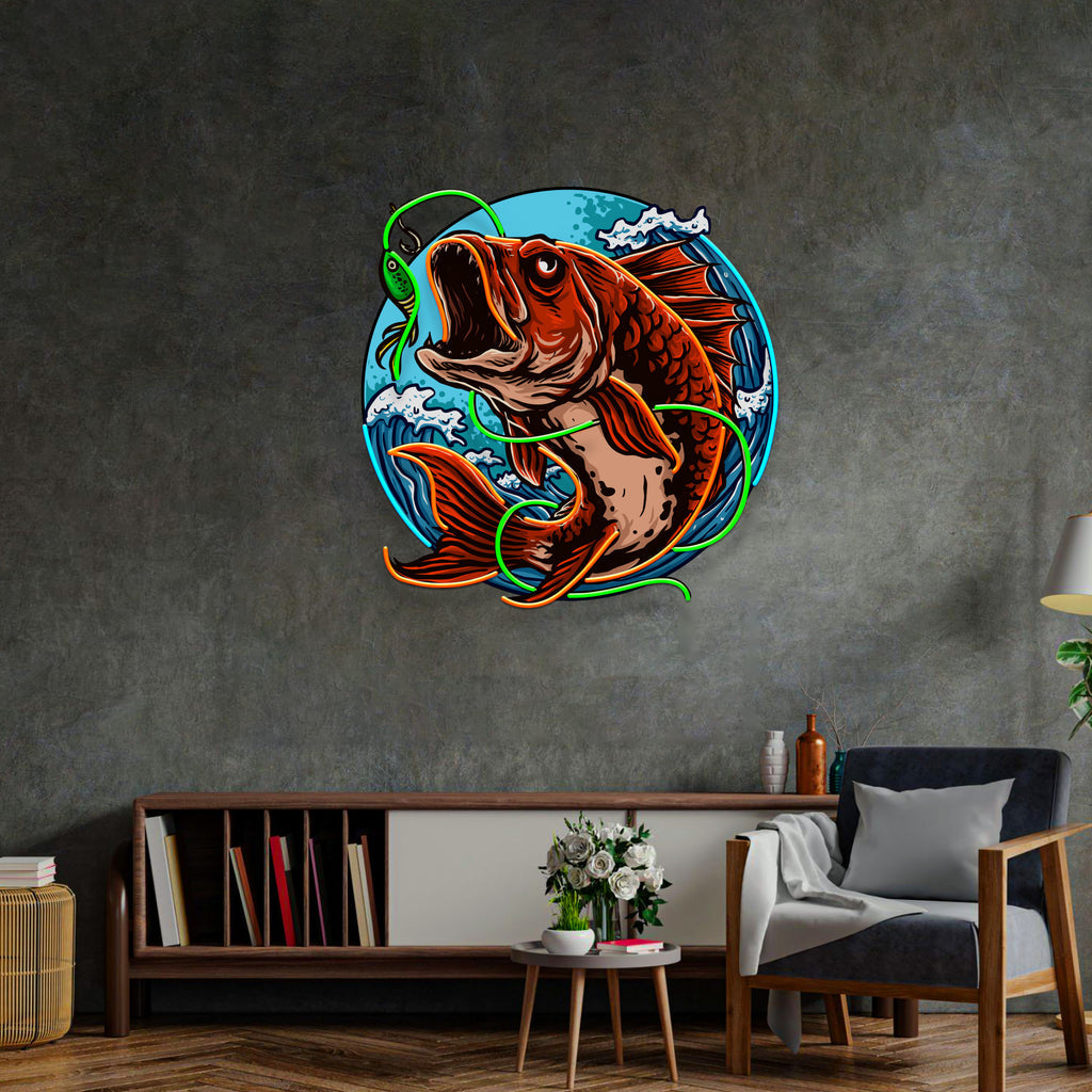 Good Bait Fish LED Neon Sign Light Pop Art