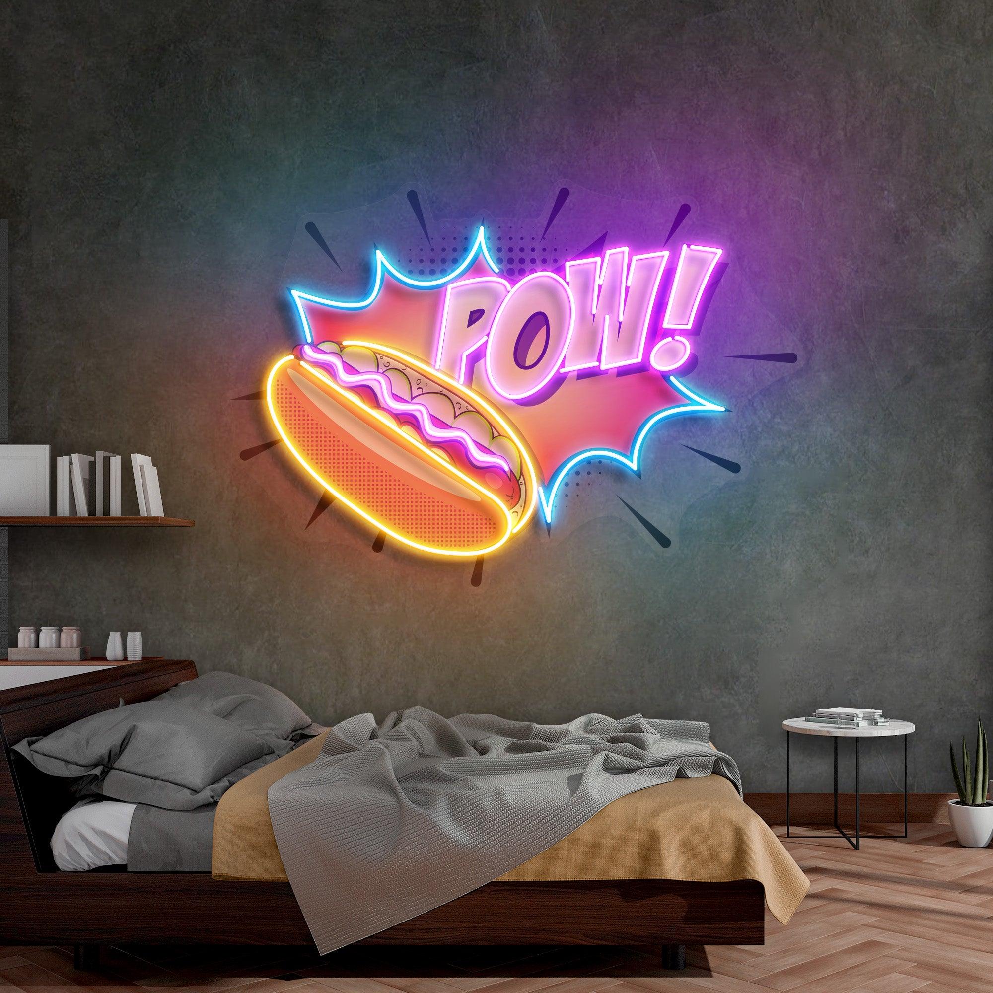 Hot Dog Led Neon Acrylic Artwork