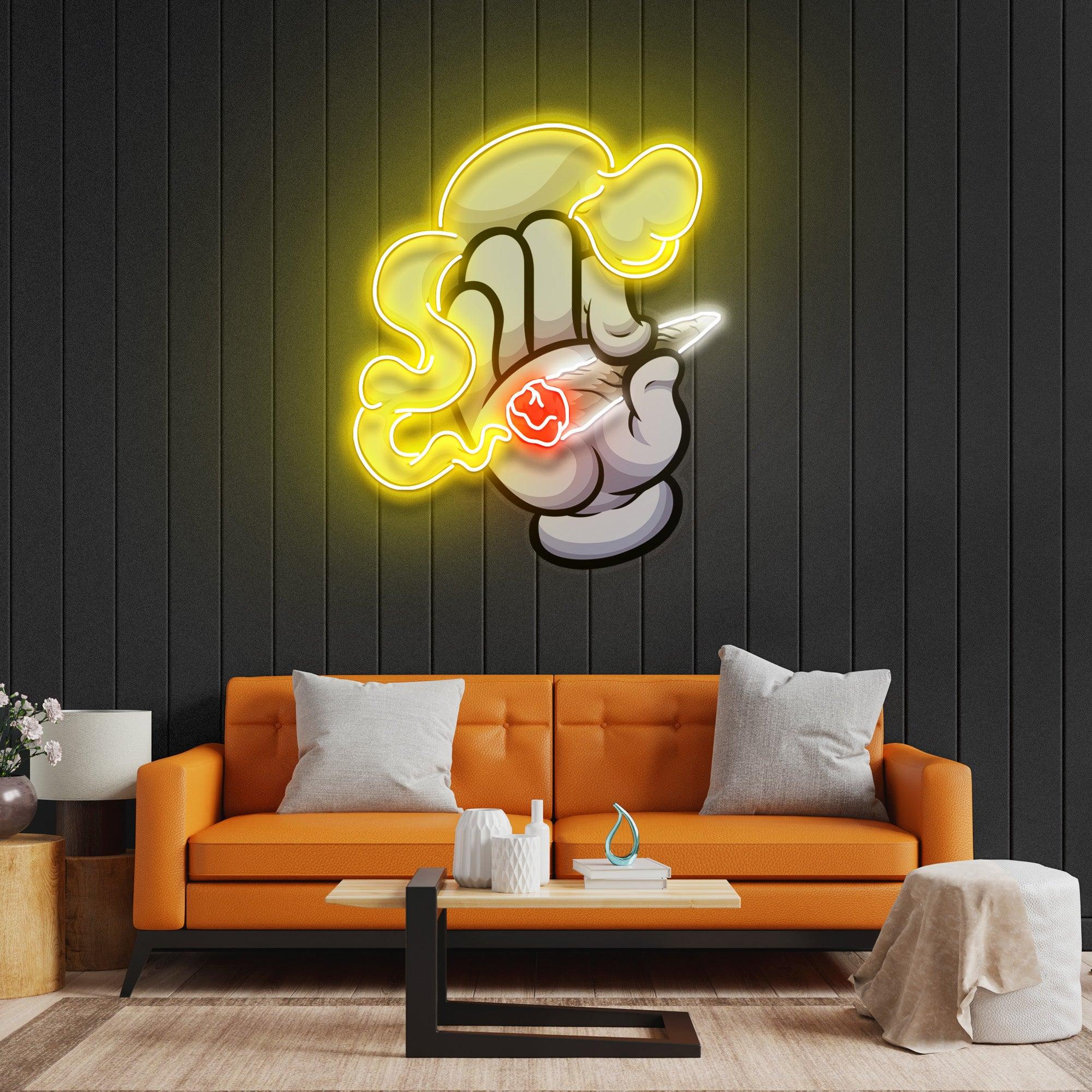 Hand Smoker Led Neon Acrylic Artwork