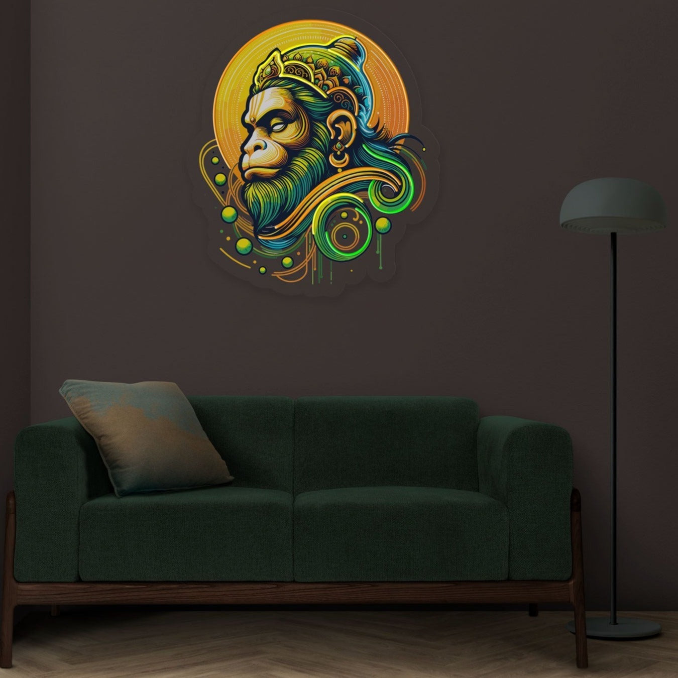 Hanuman ji neon sign artwork