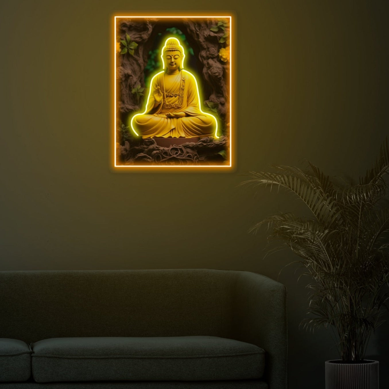 Lord Buddha Neon sign Artwork