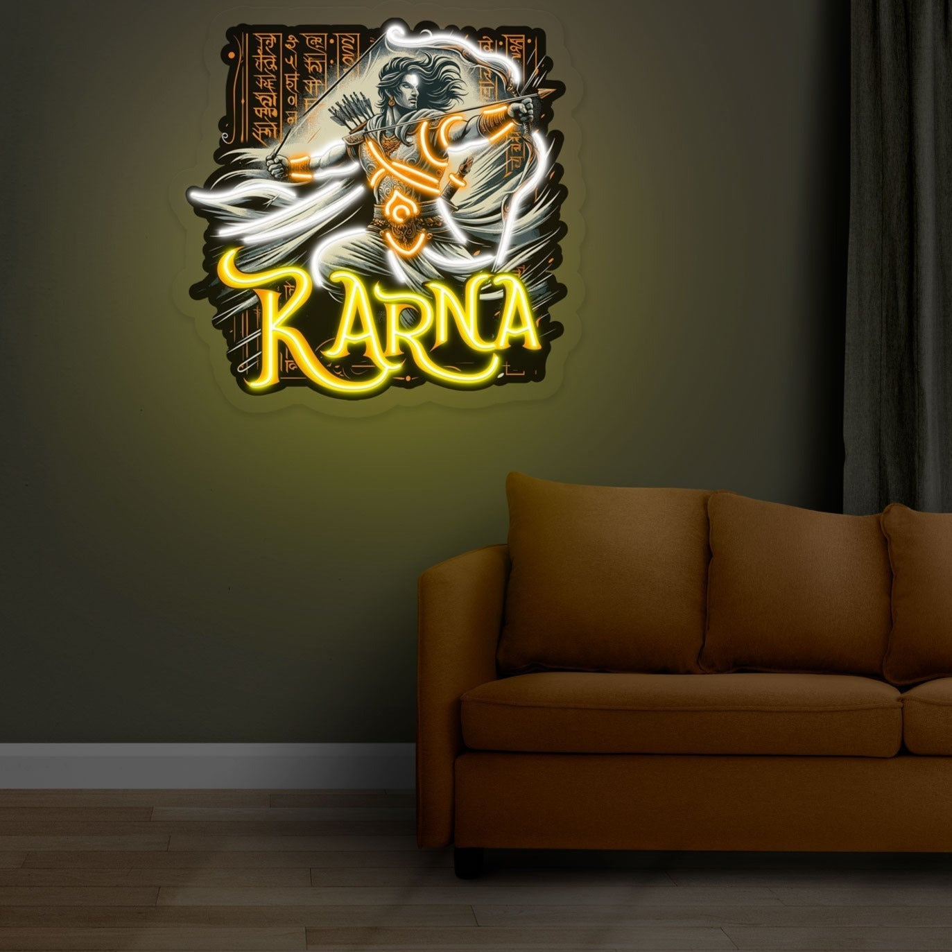 Lord Karna Mahābhārata Neon Sign Artwork