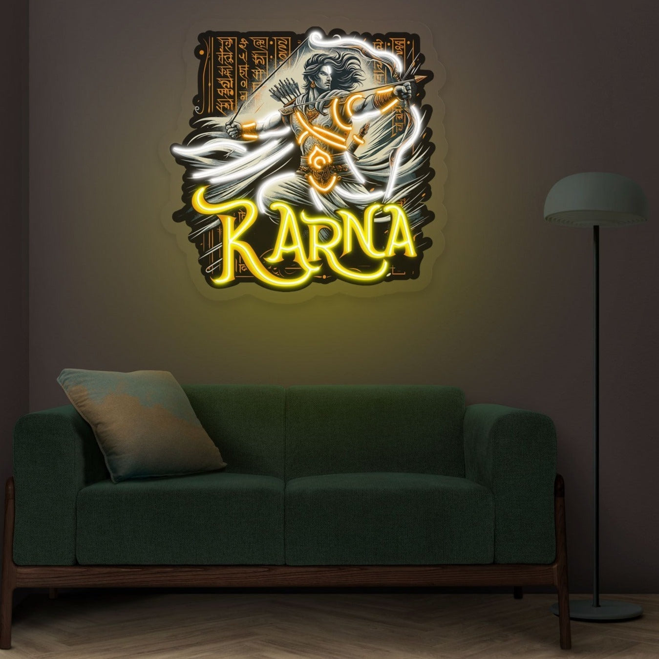 Lord Karna Mahābhārata Neon Sign Artwork