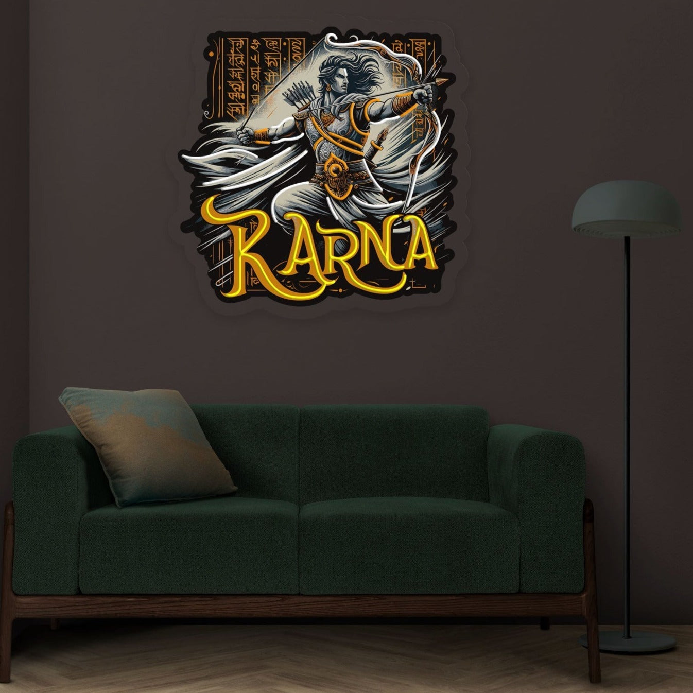 Lord Karna Mahābhārata Neon Sign Artwork