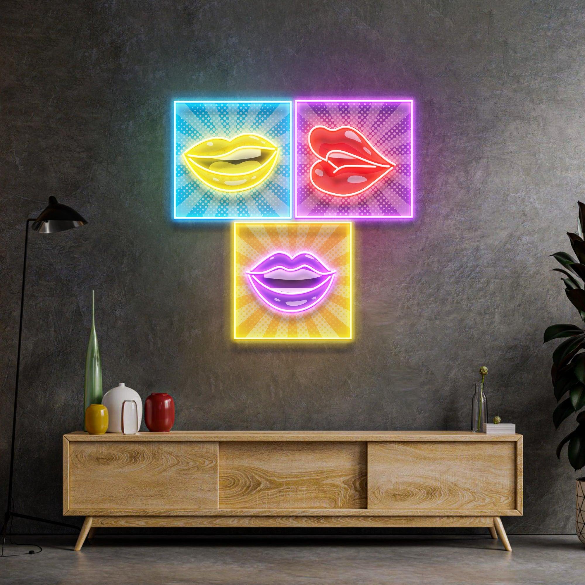 Lip Frame Led Neon Acrylic Artwork