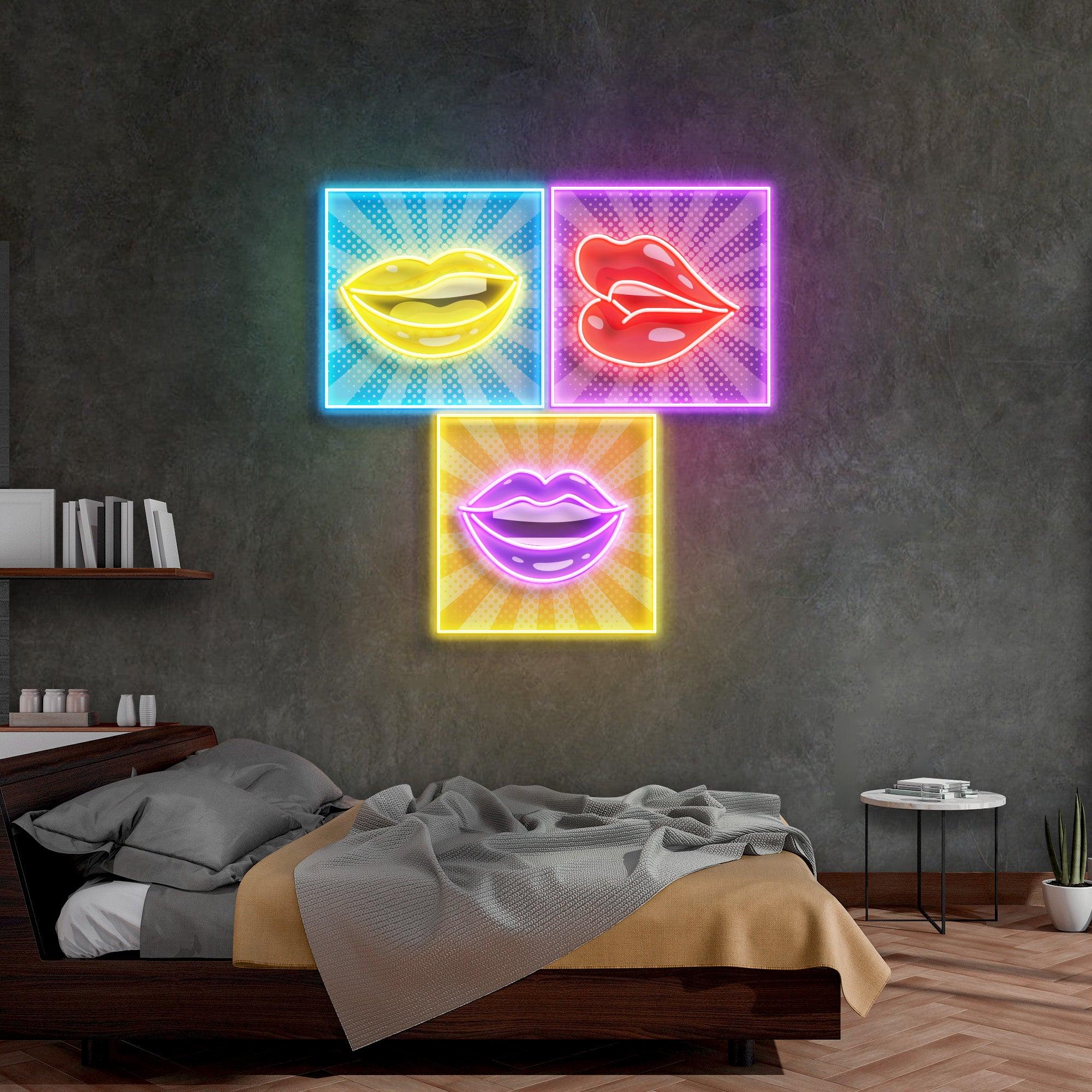 Lip Frame Led Neon Acrylic Artwork