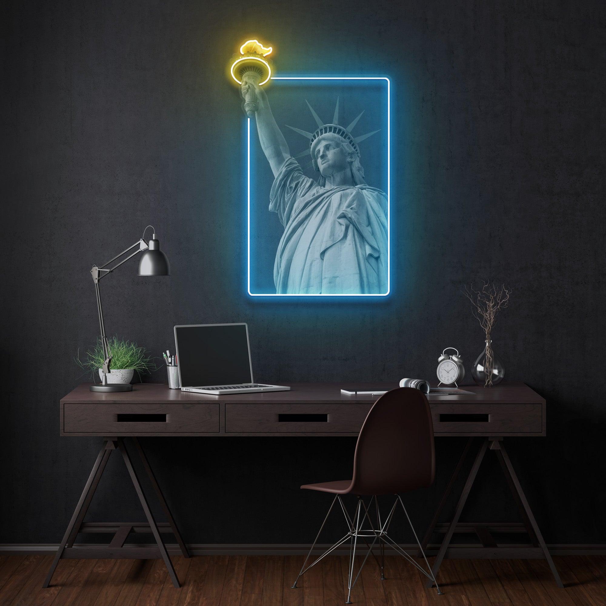 Liberty Enlightening the World Led Neon Acrylic Artwork