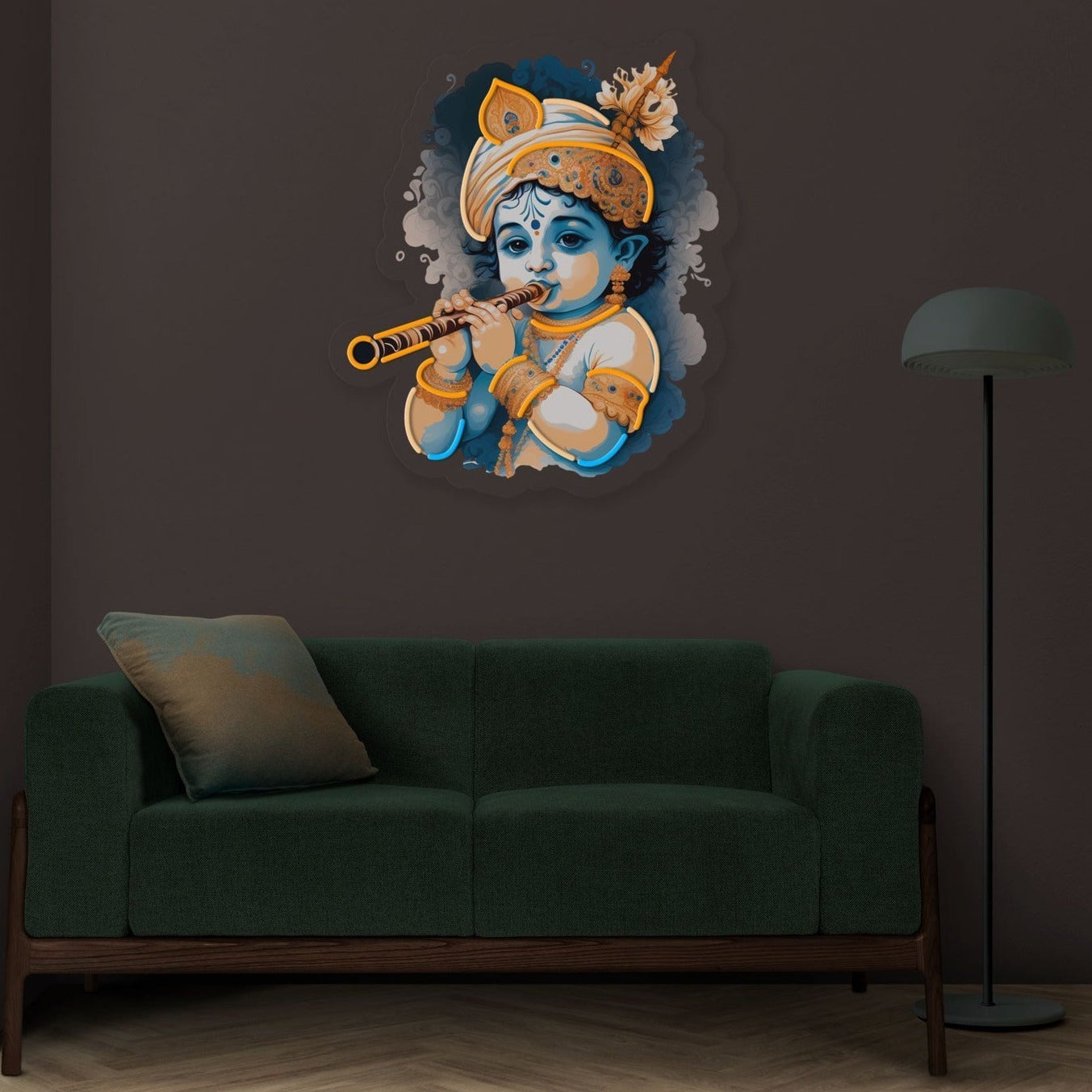 Little Krishna neon sign artwork