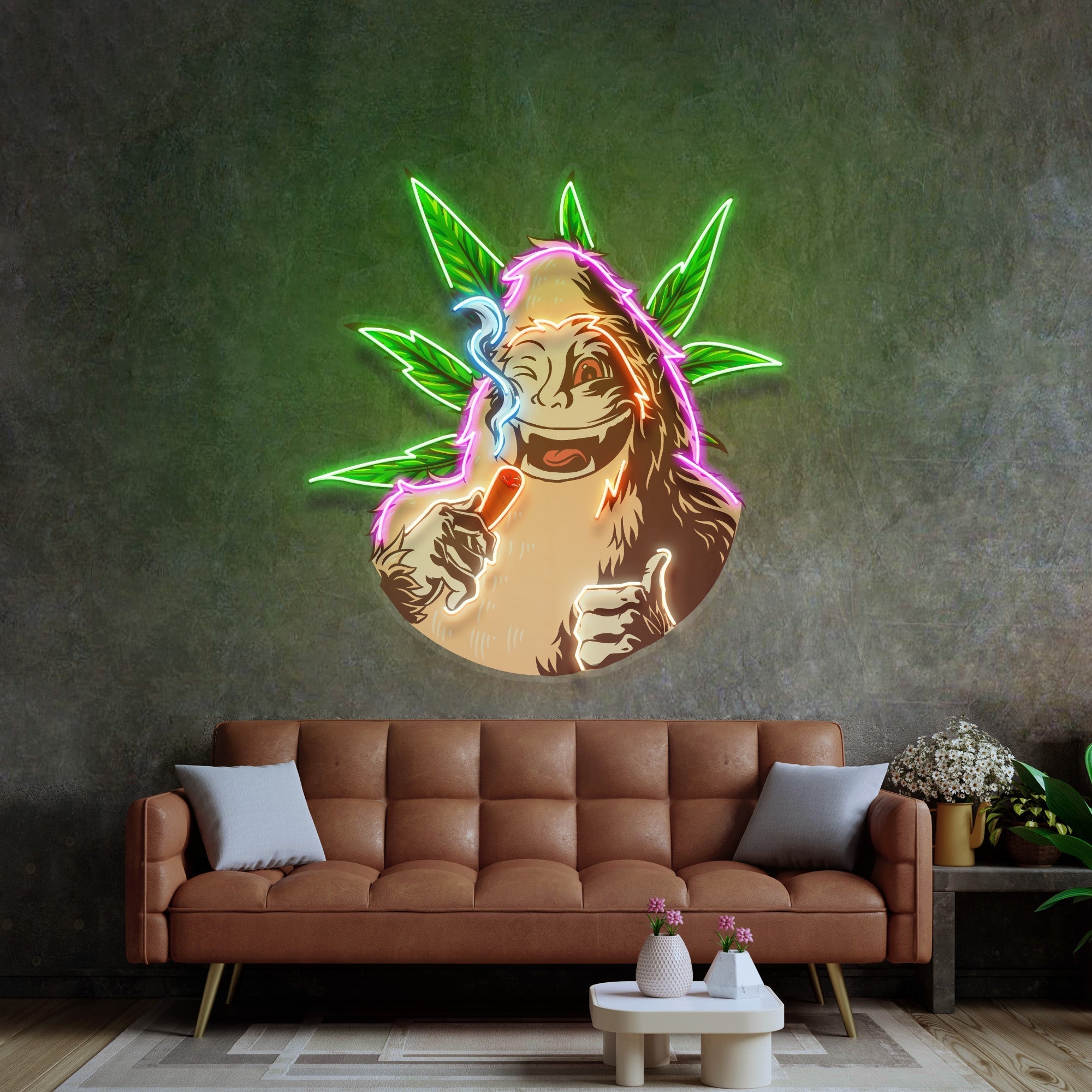 Monkey On Drugs LED Neon Sign Light Pop Art