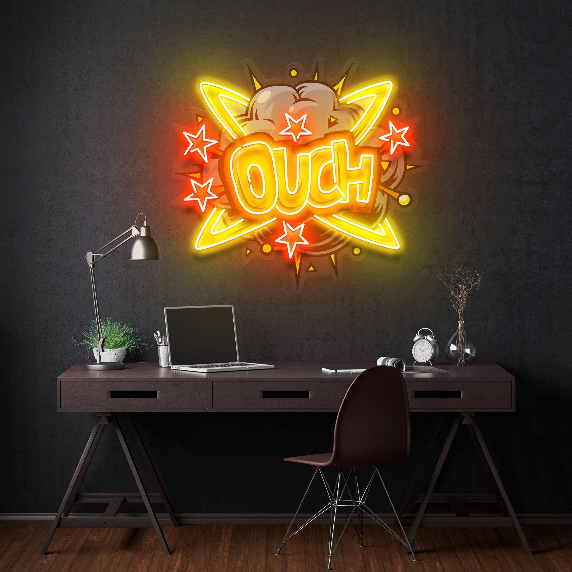 OUCH Led Neon Acrylic Artwork