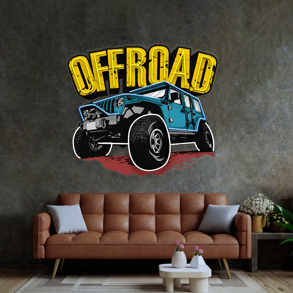 Offroad Adventure Car LED Neon Sign Light Pop Art