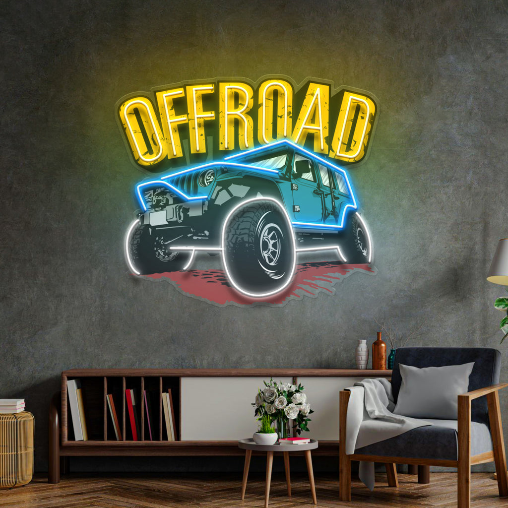 Offroad Adventure Car LED Neon Sign Light Pop Art