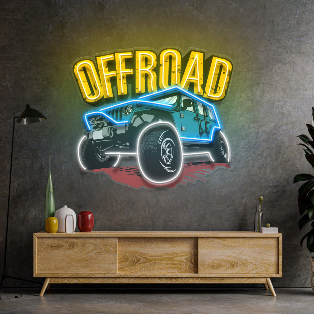 Offroad Adventure Car LED Neon Sign Light Pop Art