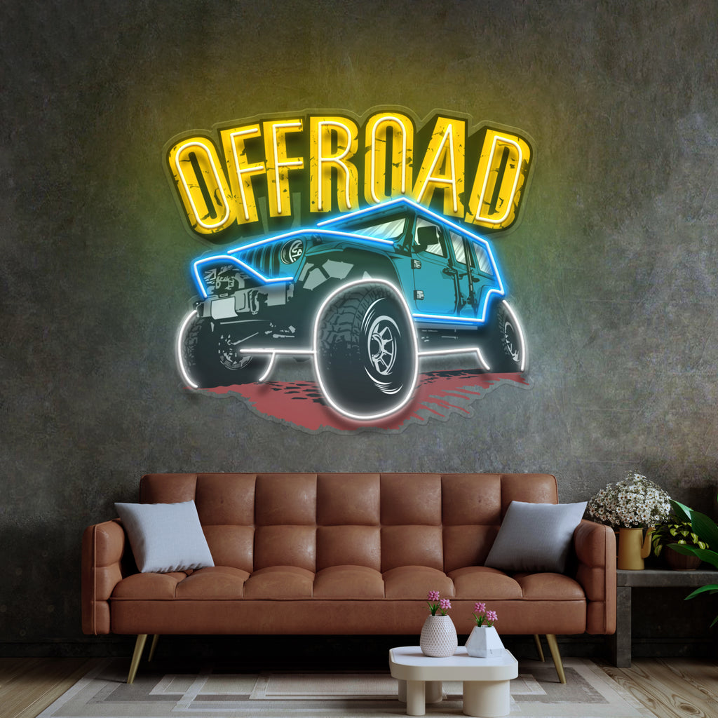 Offroad Adventure Car LED Neon Sign Light Pop Art