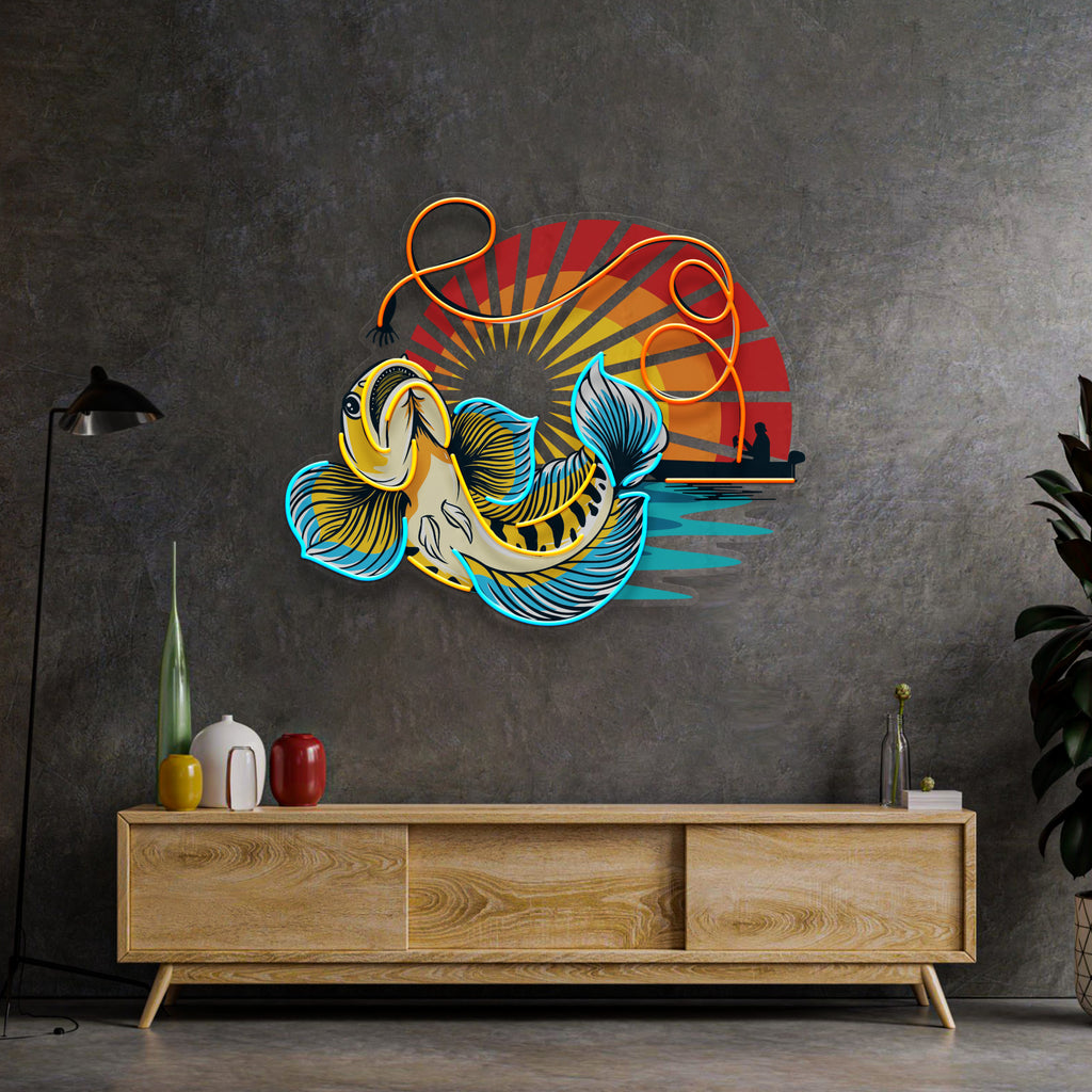 Predator Fishing LED Neon Sign Light Pop Art