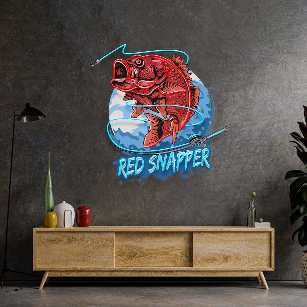 Red Snapper LED Neon Sign Light Pop Art